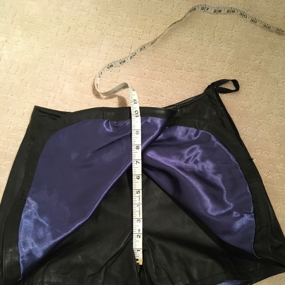 HD blue flames leather halter top and skort - Picture 4 of 15